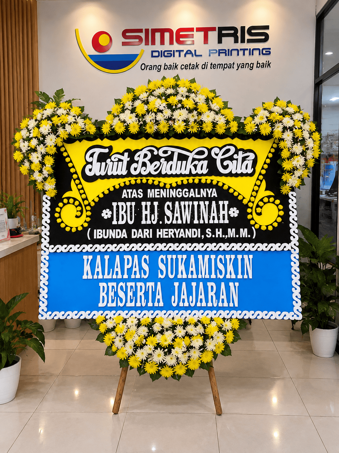 Karangan Bunga Ukuran 150x200 cm